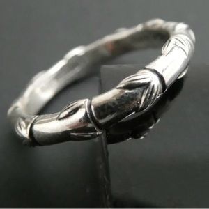 John Hardy Sterling Silver Bamboo Ring. Size 6.75.